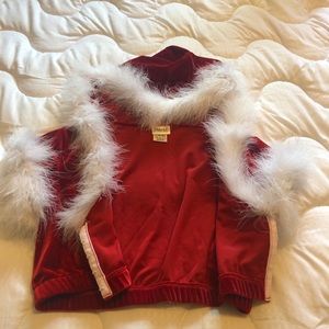 FREDERICK’s of HOLLYWOOD Christmas cropped hoody M